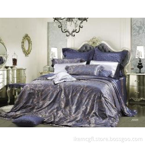 King Size Silk Jacquard Soft Luxury Bed Sets For Four Seaso